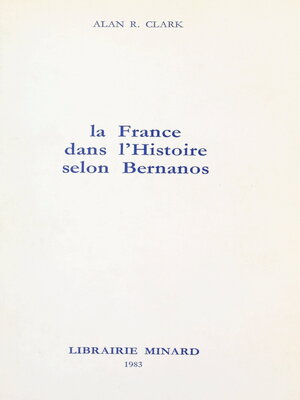 cover image of La France dans l'histoire, selon Bernanos